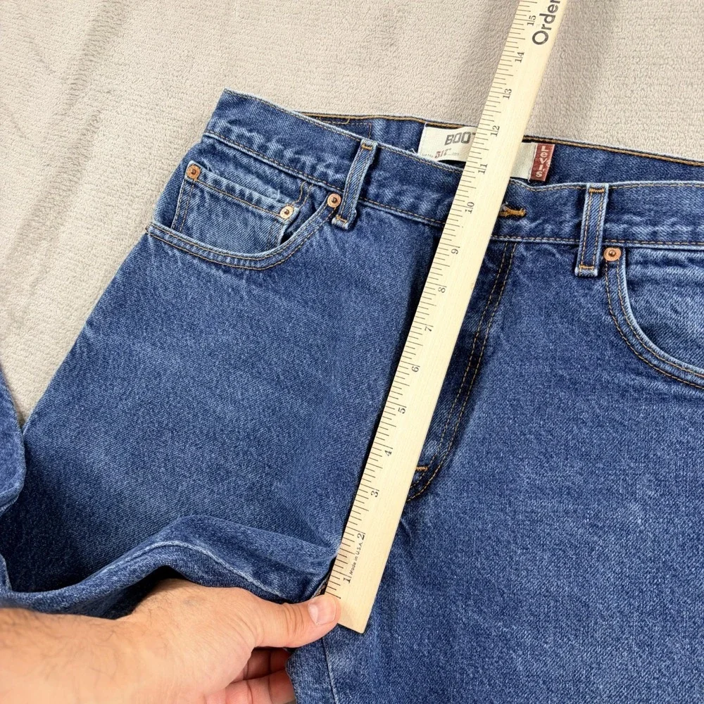 Vintage Levis 517 Bootcut Denim Pants Jeans Men 33x32 Blue Western Cowboy‎ Y2K